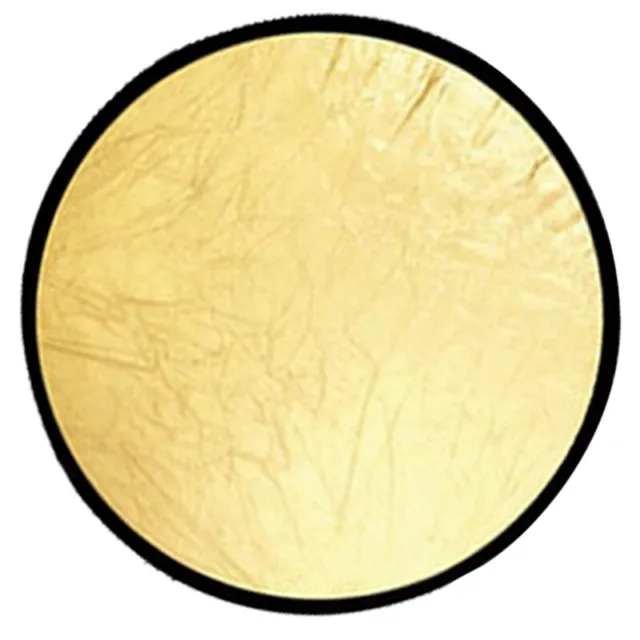 Reflector de fotografía 2 en 1 oro plata plegable redondo portátil adecuado 1799