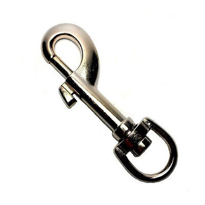 Silver Swivel Eye Bolt Snap Hook Nickel Plated (3 Inches X 0.8 Inch) 3-pack