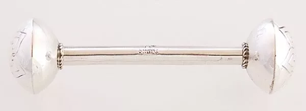 Native American Navajo Handmade Sterling Silver Baby Rattle