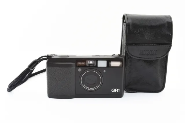 [MINT in Case] Ricoh GR1 Black Point & Shoot 35mm Film Camera Compact From JAPAN