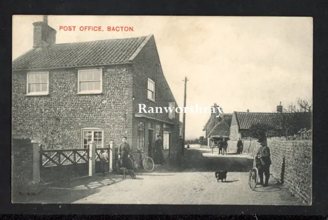 Pc Bacton Post Office & Street Nr Mundesley Norfolk Posted 1905  #1573