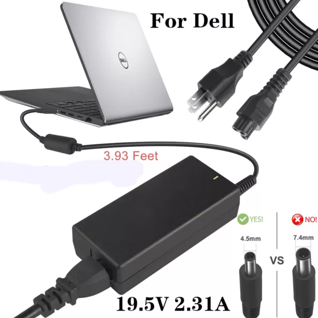 for DELL XPS 13 9333 9343 9350 L321X L322X 45W AC Charger Power Cord Adapter CG
