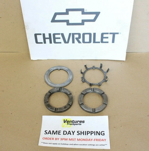 1996 - 1999 Chevy 3500 HD Dana 80 Rear Spindle Nut Set Left Or Right Side Disc