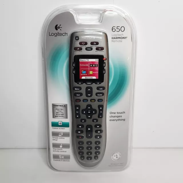 NUEVO Logitech 650 Harmony Control Remoto Universal Programable Plateado SELLADO