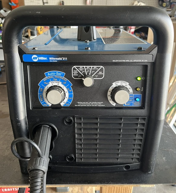 Miller 907614 Millermatic 211 Auto-Set MIG Welder Blue Works Welding Ironwork