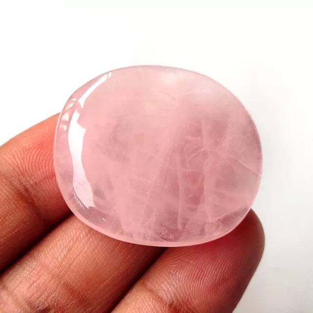 Natural Pink Rose Quartz Gemstone Oval Shape Loose Cabochon 87 Cts #8448