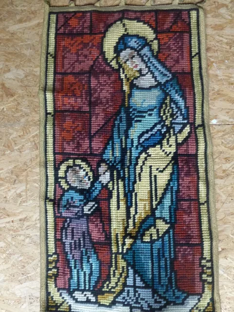 Gobelin Motiv Maria mit Jesus kind Bild Wandteppich 53 cm x 100 cm