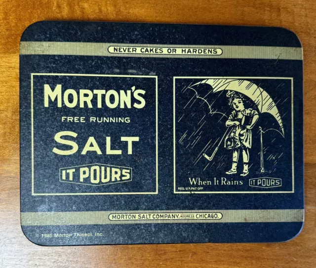 VTG 1980’s Bristol Ware Morton Salt Umbrella Girl Advertising Wall Sign Plaque