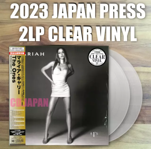 JAPAN PRESS 2LP CLEAR VINYL +OBI +INSERT! MARIAH CAREY #1's THE NUMBER ONES 2023