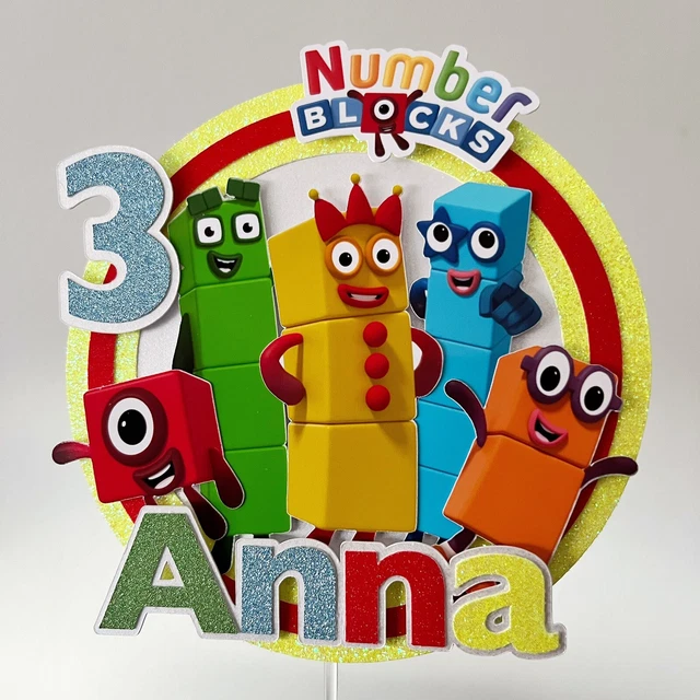 NUMBER BLOCKS INSPIRED Cake Topper Birthday Party Decoration CBeebies NUMBER BLOCKS INSPIRED Cake Topper Birthday Party Decoration CBeebies