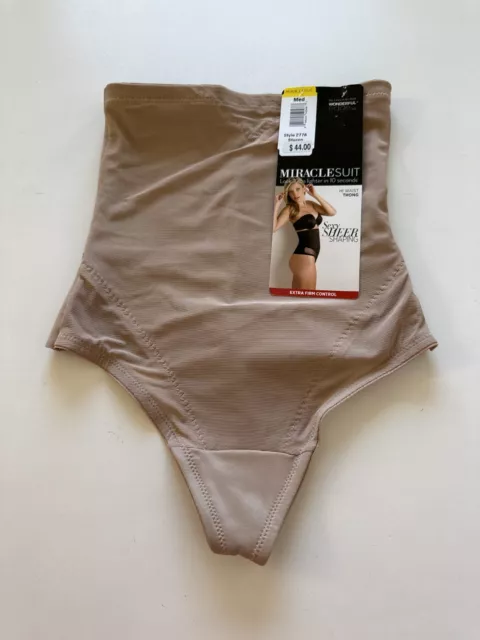 NWT MIRACLESUIT SZ M Extra Firm Tummy-Control High-Waist Sheer Thong ...