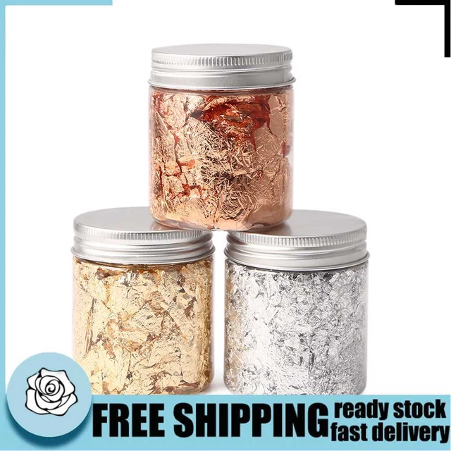 50 g Hoja de Plata Uñas Belleza Cosméticos Oro Rosa Lámina de Oro Imitación Copa de Oro