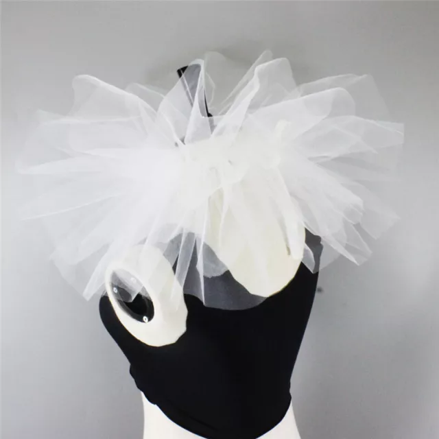 Solido Rete Falso Colletto Collo Tutu Gonfio Staccabile Eseguire Cosplay Vintage
