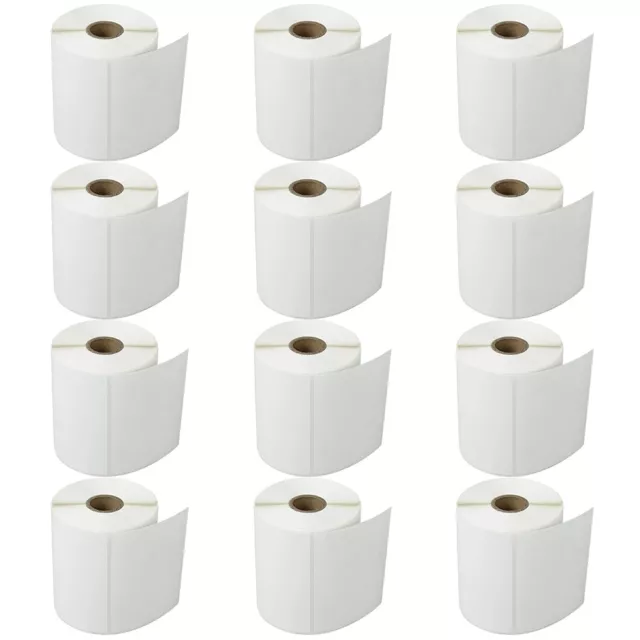 12 Rolls 4X3 Direct Thermal 6000 Labels For Zebra 2844 Eltron Rollo Printers
