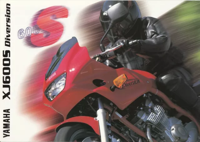 P + YAMAHA XJ 600 S Diversion + PROSPEKT brochure + 4 Seiten + aus  9/1995