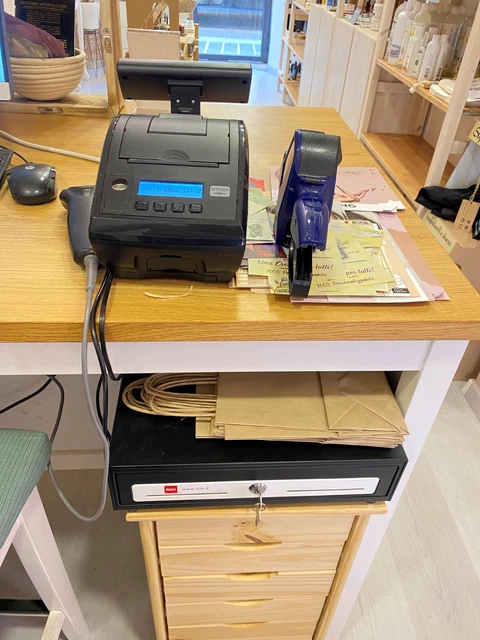 Registratore Di Cassa Per Negozi -Con Lettore Barcode E Cassetto-2 Anni Di Vita