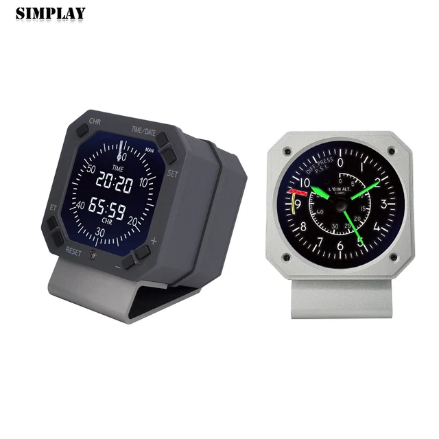 FCS-35000S Aviation Clock BOEING 737NG + FCS-LAB-M Aircraft Clock,  LCD display