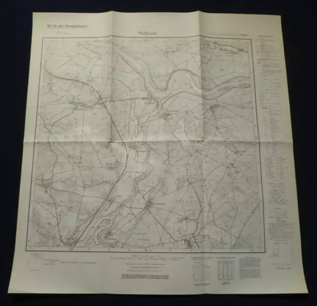 Landkarte Meßtischblatt 3954 Wellmitz i.d. Neumark, Crossen, Guben, von 1938