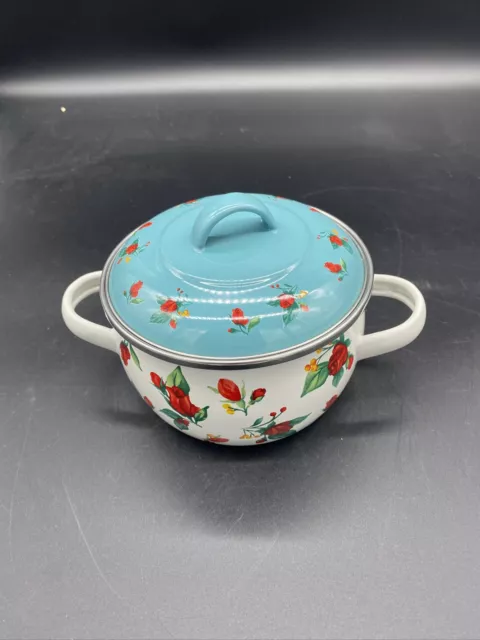  The Pioneer Woman Sweet Rose 6.4-Quart Enamel on Steel Dutch  Oven with Lid (Sweet Rose) : Home & Kitchen