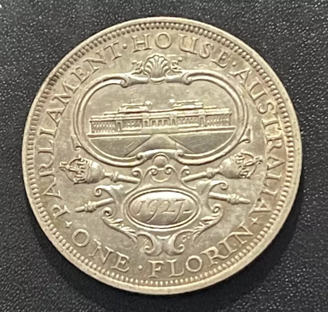 Australia 1927 Florin Silver Coin