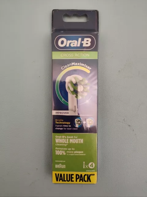 Paquete de 4 cabezales de cepillo de dientes eléctrico de acción cruzada ORAL-B