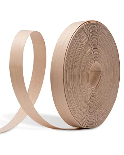 FAKILO Maple Edge Banding 3/4” X 52' Roll Real Maple Wood Veneer Edging Flexi...