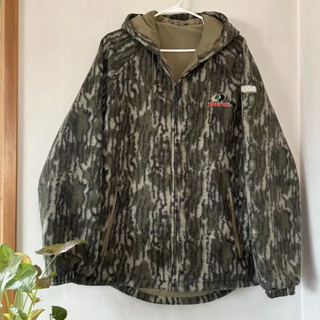 MOSSY OAK EHG Elite Camo Wool Hunting Bottomland Hooded Jacket - Large ...