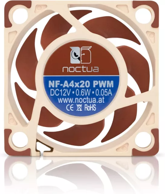 Noctua NF-A4x20 PWM, Premium Quiet Fan, 4-Pin (40x20mm, Brown) 40x20mm 3