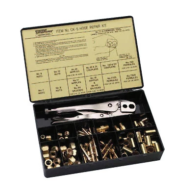 Hose Repair Kit, A-Size/B-Size Nuts, B-Size Fittings, 3/16 in Hose Id, Hand-Grip