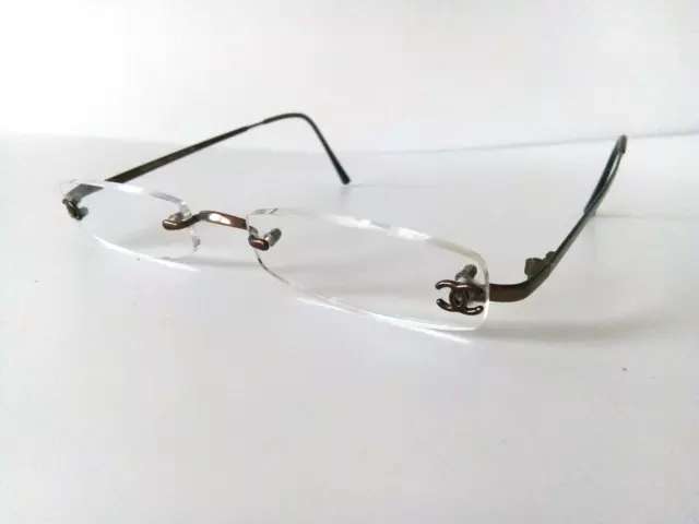 CHANEL VINTAGE 2095 Rimless Glasses Spectacle Frames Eyeglasses Rare 53 16  135 £99.99 - PicClick UK