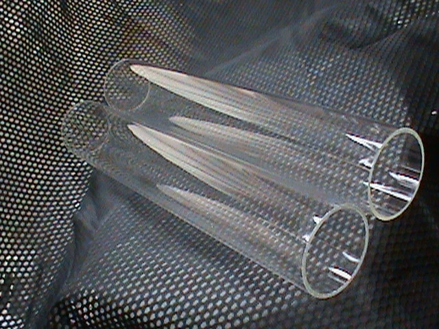 CLEAR ACRYLIC PLEXIGLASS TUBE 3" x 2-3/4" x 18" INCH LONG Plastic 2 Pc Lot NEW