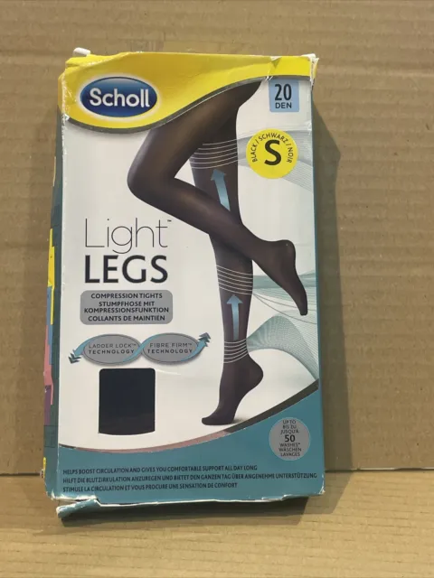 SCHOLL LIGHT LEGS COMPRESSION TIGHTS SIZE SMALL 20 DENIER - Tatty Box