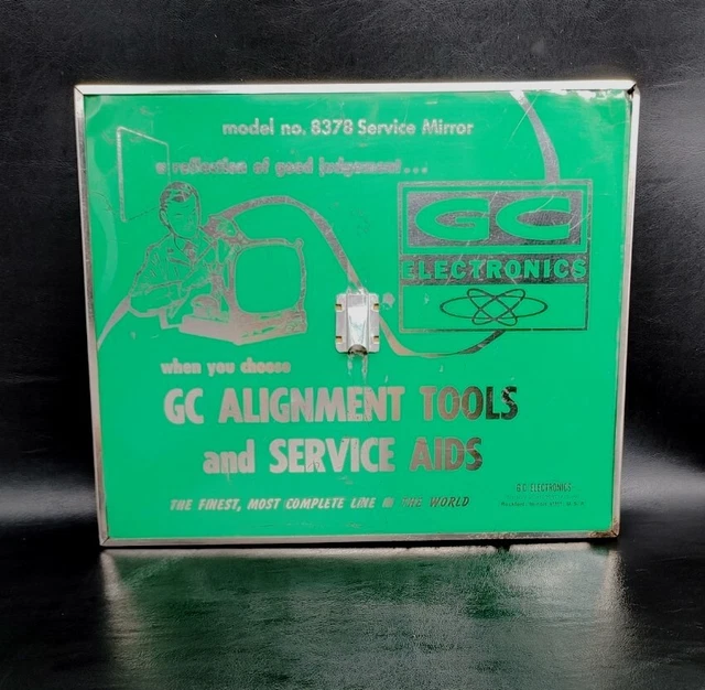 Original Vintage GC Electronics Service Mirror Model No.8391