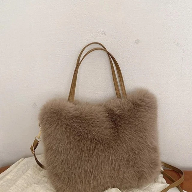Sac Banane En Fausse Fourrure Marron Femme | Bréal