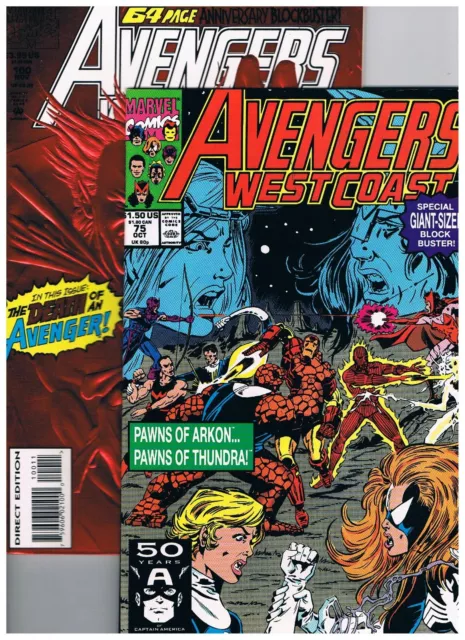 Avengers West Coast #75,100 Marvel Boy #5, Fantastic Four, Dave Ross, new, VF+ y