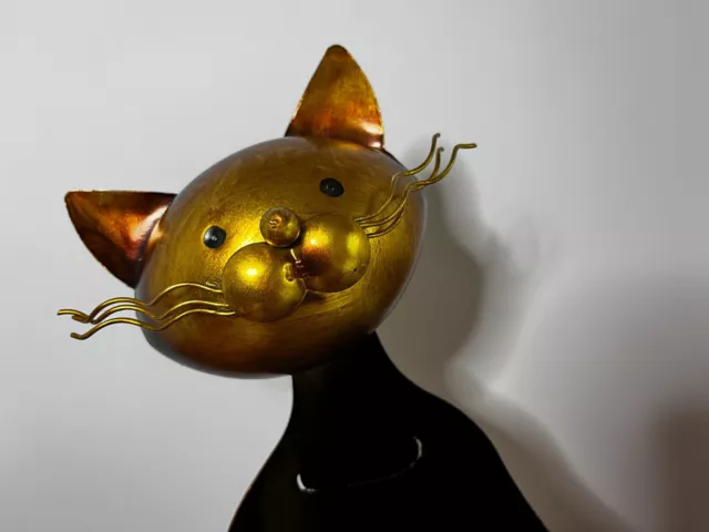 Kavolet Cat Wine Bottle Holder Table Top Decor Metal Sculpture Wine Stand 2
