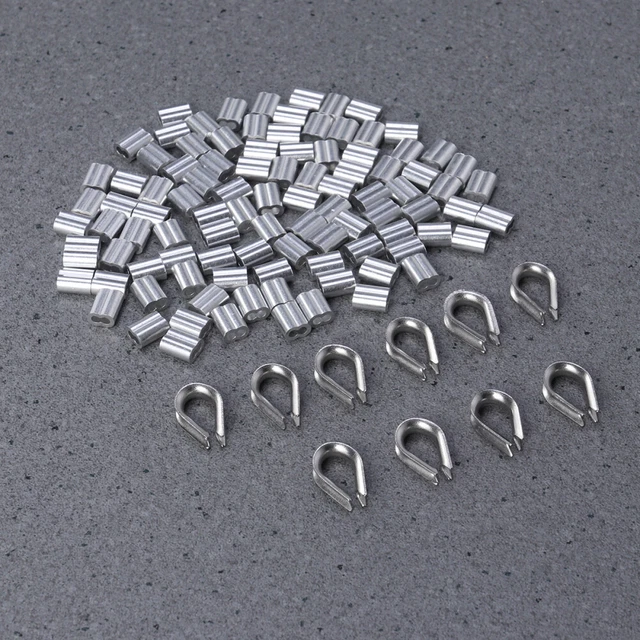 110 in 1 8 forme filo di acciaio M15 crimps e cappelli da dito acciaio inox