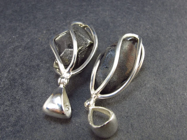 Boji Stones Pair (Male + Female) Sterling Silver Pendant From USA - 21.2 Grams