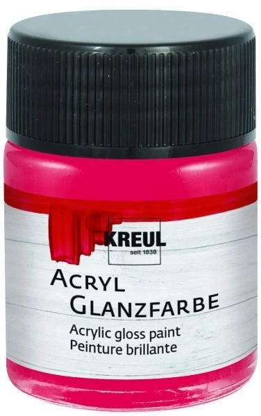 Kreul Acryl Glanzfarbe dunkelrot 50 ml  Verzierfarbe