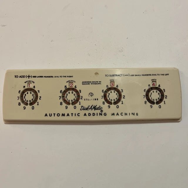 Vintage Sterling 565 Dial-A-Matic Adding Machine Manual Pencil Dial