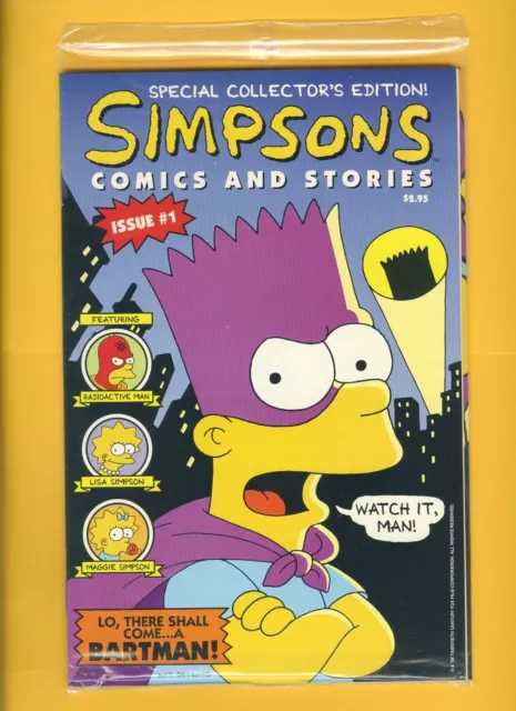 Simpsons Comics and Stories #1 (Bongo 1993) VF/NM 9.0 Sealed 1st Simpsons App