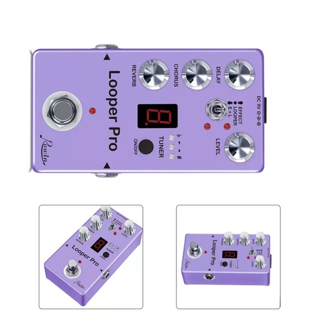 Pédale numérique ROWIN Looper Pro de qualité professionnelle avec tuner et ef