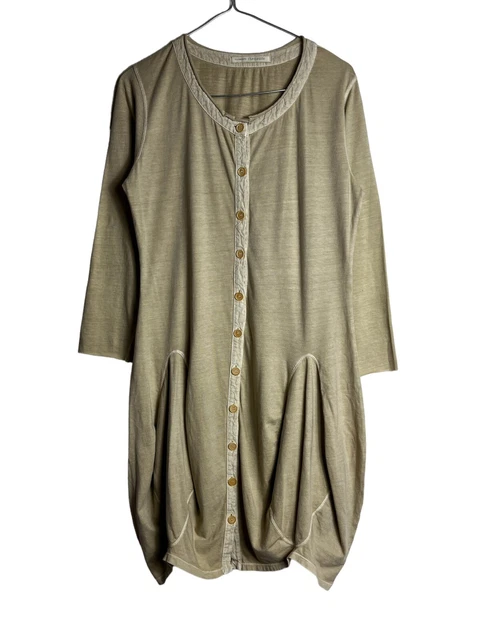 Elemente Clemente Balloon Hem Dress Size S/M Beige Relaxed Fit Tunic Langenlook