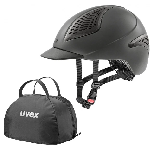 Reithelm EXXENTIAL II Uvex anthracite mat inkl. Uvex Helmtasche Reitkappe grau