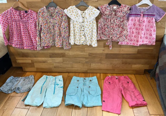 Girls 3-4 Outfit Bundle Floral Next Lace Blouse Shorts Denim Y2K Cargo Trousers