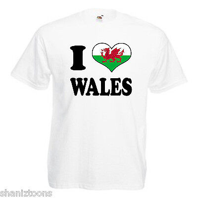 I Love Heart Wales Children's Kids Childs T Shirt