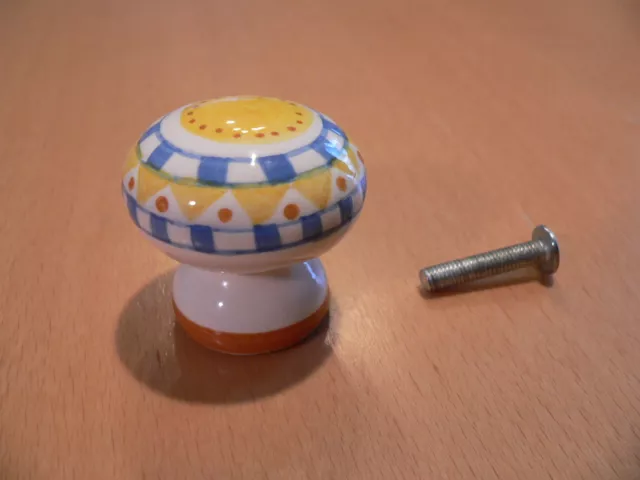 Atlas Homewares 1-3/4" Tuscany Collection Pienza Hand Painted Knob from Italy