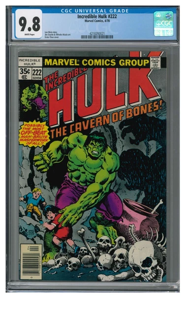 Incredible Hulk #222 (1978) Bronze Age Cavern of Bones CGC 9.8 WW592