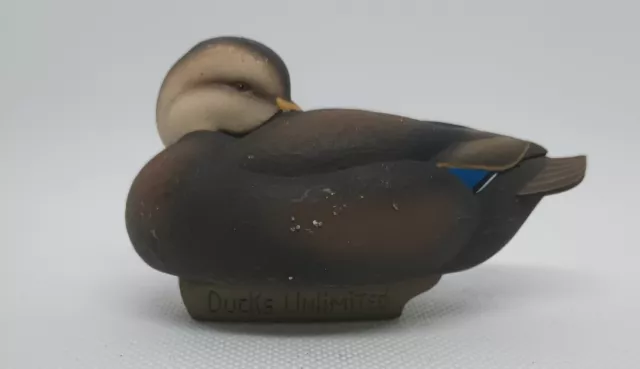 Ducks Unlimited 2001 BLACK DUCK Decoy Jett Brunet Mini Miniature Vintage