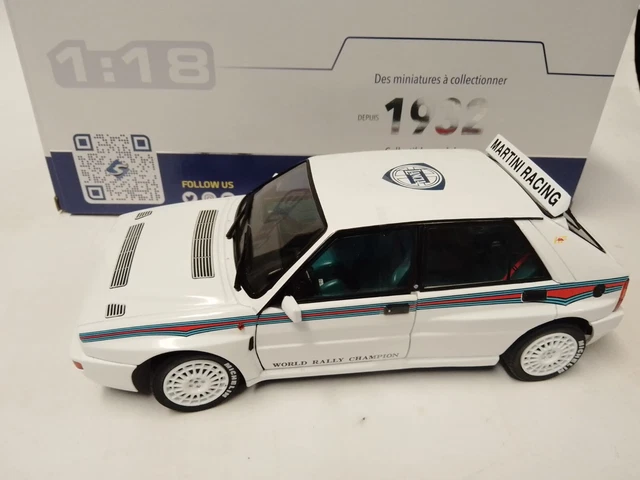 Voiture 1/18 Miniature SOLIDO LAN Delta HF Integrale Evo 1 Martini 6-1992 - Échelle 1/18 En Métal - Blanc Voiture échelle 1992 Collectionneur
